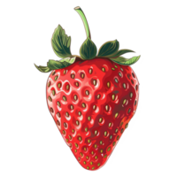 ai generato etichetta di un' fragola su un' trasparente sfondo - ai generato png