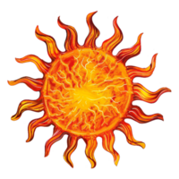 AI generated Sticker of a Sun On a Transparent Background - Ai Generated png