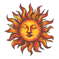 AI generated Sticker of a Sun On a Transparent Background - Ai Generated png