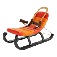 AI generated 3D Rendering of a Sledge on Transparent Background - Ai Generated png