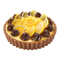 AI generated 3D Rendering of a Orange Cake on Transparent Background - Ai Generated png