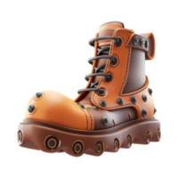 AI generated 3D Rendering of a Leather Hard Shoes on Transparent Background - Ai Generated png