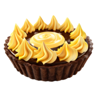 AI generated 3D Rendering of a Orange Cake on Transparent Background - Ai Generated png