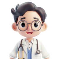 AI generated 3D Rendering of a Doctor Standing on Transparent Background - Ai Generated png