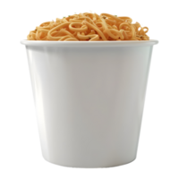 ai genererad 3d tolkning av en spaghetti i en skål på transparent bakgrund - ai genererad png