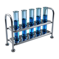 AI generated 3D Rendering of a Test Tube Tray of a Lab on Transparent Background - Ai Generated png