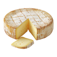 AI generated 3D Rendering of a Yellow Tasty Cheese on Transparent Background - Ai Generated png