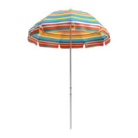 ai généré 3d le rendu de une plage parapluie sur transparent Contexte - ai généré png