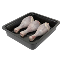 AI generated 3D Rendering of a Raw Chicken Leg Pieces in a Box on Transparent Background - Ai Generated png