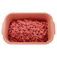 ai gegenereerd 3d renderen van een rauw rundvlees malen vlees Aan transparant achtergrond - ai gegenereerd png