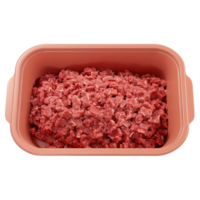 ai gerado 3d Renderização do uma cru carne moer carne em transparente fundo - ai gerado png