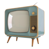 ai generato 3d interpretazione di un' Vintage ▾ televisione su trasparente sfondo - ai generato png