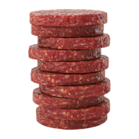 AI generated 3D Rendering of a Beef Meat Petties on Transparent Background - Ai Generated png