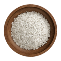 ai generado 3d representación de un arroz en un cuenco en transparente antecedentes - ai generado png