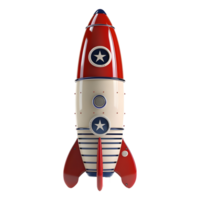 AI generated 3D Rendering of a Space Rocket on Transparent Background - Ai Generated png