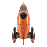 AI generated 3D Rendering of a Space Rocket on Transparent Background - Ai Generated png