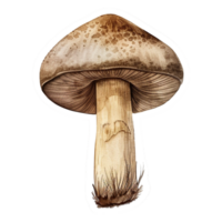 AI generated Sticker of a Mushroom Plant On a Transparent Background - Ai Generated png