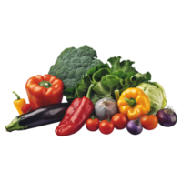 AI generated Sticker of a Mix Vegetables On a Transparent Background - Ai Generated png