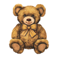 ai gegenereerd sticker van een teddy beer Aan een transparant achtergrond - ai gegenereerd png