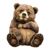 AI generated Sticker of a Teddy Bear On a Transparent Background - Ai Generated png