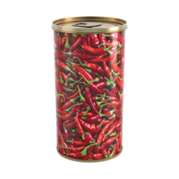 ai generado 3d representación de un vaso cuenco de rojo chile especias en transparente antecedentes - ai generado png