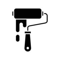 paint roller icon vector design template in white background