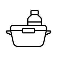 lunch box icon vector design template in white background