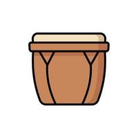 bongo drum icon vector design template in white background