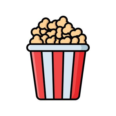 pop corn icon vector design template in white background