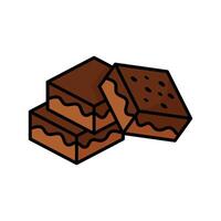 Brownies icono vector diseño modelo en blanco antecedentes