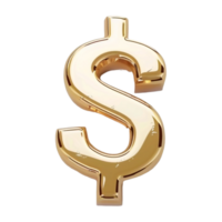 AI generated 3D Rendering of a Dollar Sign on Transparent Background - Ai Generated png