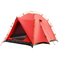 ai gegenereerd 3d renderen van een camping tent Aan transparant achtergrond - ai gegenereerd png