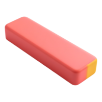 AI generated 3D Rendering of a Student Eraser on Transparent Background - Ai Generated png