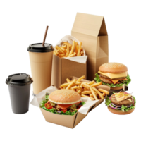 AI generated 3D Rendering of a Fast Food Items on Transparent Background - Ai Generated png