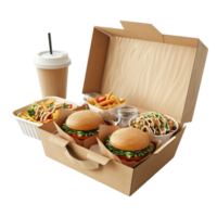 AI generated 3D Rendering of a Fast Food Items on Transparent Background - Ai Generated png
