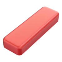 AI generated 3D Rendering of a Student Eraser on Transparent Background - Ai Generated png