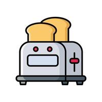 toaster icon vector design template in white background