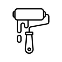 paint roller icon vector design template in white background