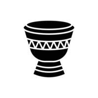 bongo drum icon vector design template in white background