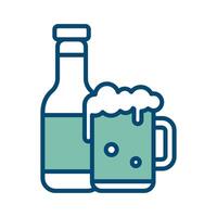 cerveza icono vector diseño modelo en blanco antecedentes