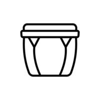 bongo drum icon vector design template in white background