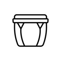 bongo drum icon vector design template in white background