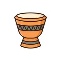 bongo drum icon vector design template in white background