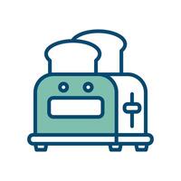 toaster icon vector design template in white background