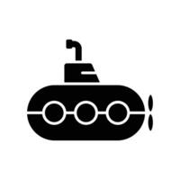 submarino icono vector diseño modelo en blanco antecedentes