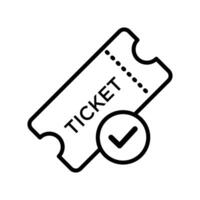 ticket icon vector design template in white background