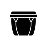 bongo drum icon vector design template in white background