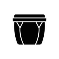 bongo drum icon vector design template in white background