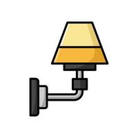 wall lamp icon vector design template in white background