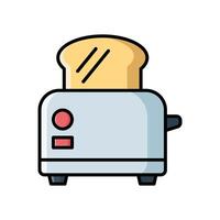 toaster icon vector design template in white background